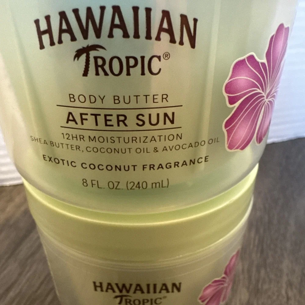 2 Hawaiian Tropic After Sun Body Butter with Coconut Oil, Beach Essentials,